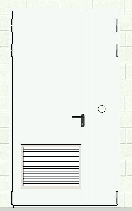 Дверь противопожарная ДПМ-Огнедекор-02/60, ниппель